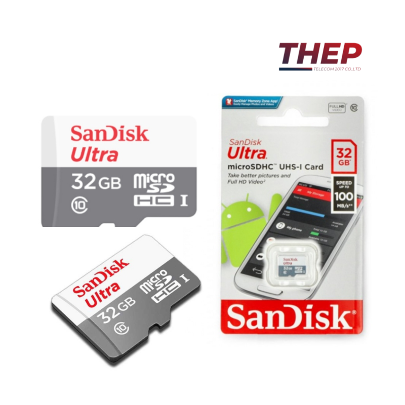 SanDisk 32GB MicroSDHC UHS-I Card Ultra Class10 Speed 100MB/s